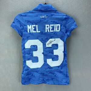 Garb Inc Polo Shirt Girls Medium Blue Golf PGA Jr League Mel Reid Signature